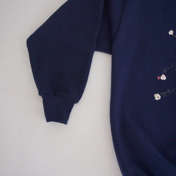 Vintage Morning Sun Navy Mouse Popcorn Christmas Sweatshirt Holiday 2XL - Picture 5 of 8